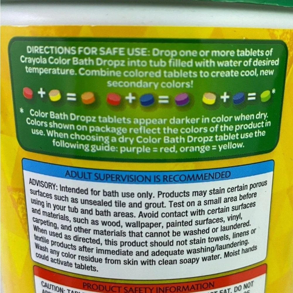 🎈$5🎈NEW CRAYOLA Color Bath Dropz Water Coloring Tablets 60 Pieces UNISEX